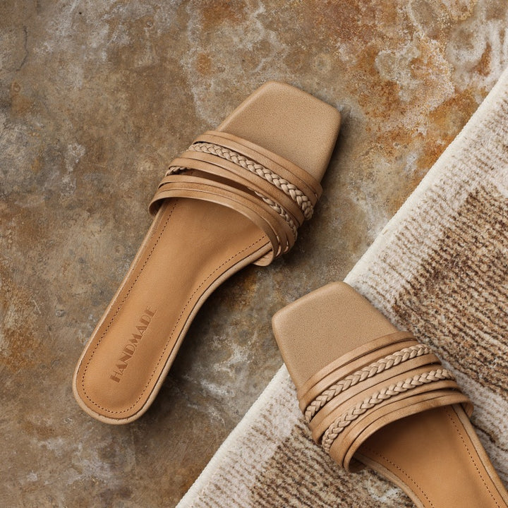 Nola Square Leather Sandals