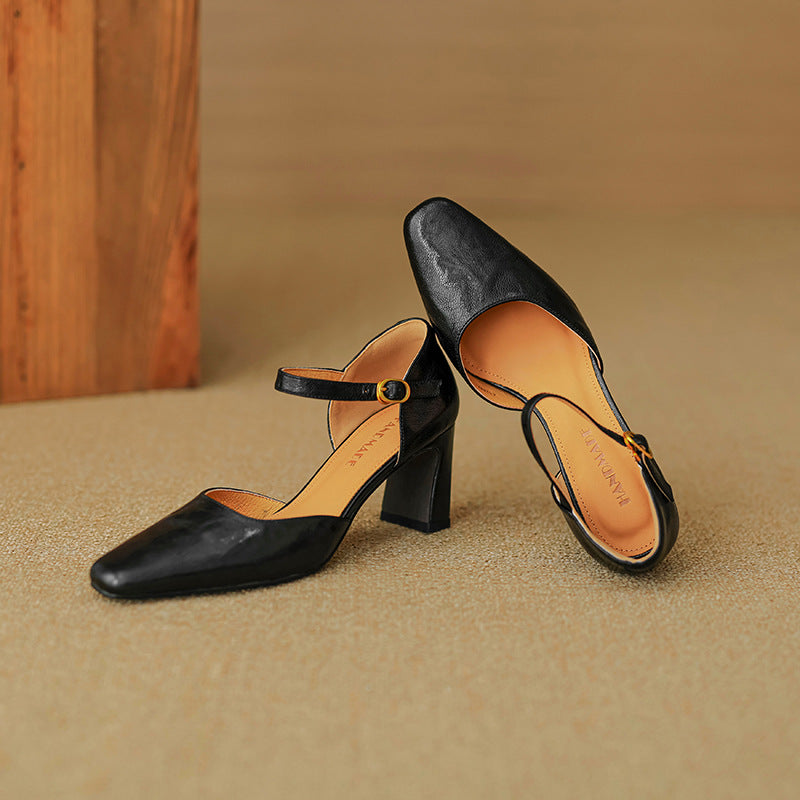 Virelle D’Orsay Leather Heels