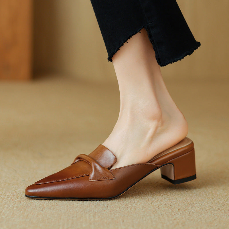 Marloe Pointed Leather Mule