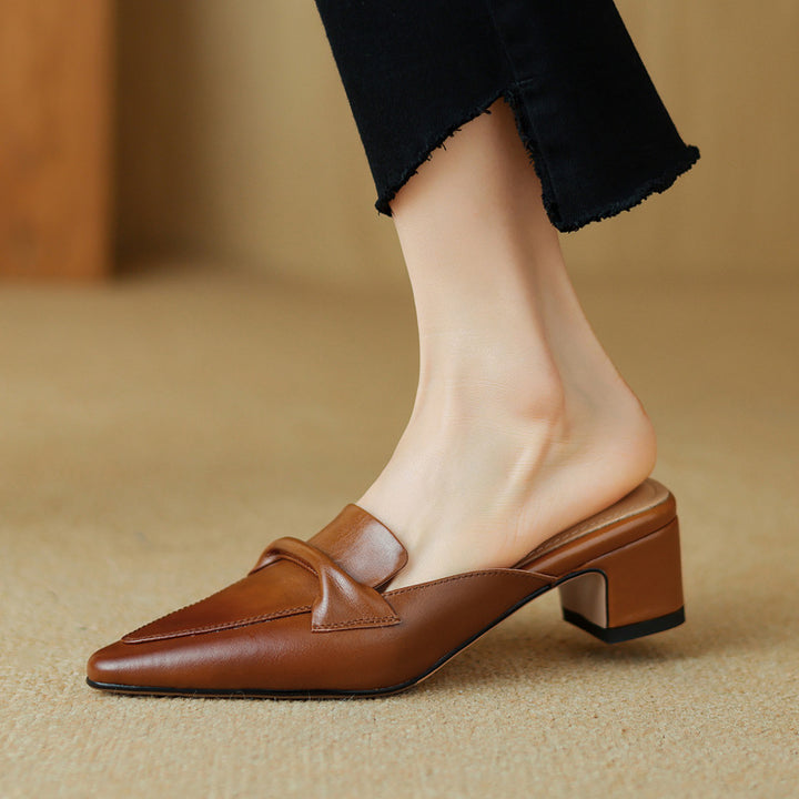 Marloe Pointed Leather Mule