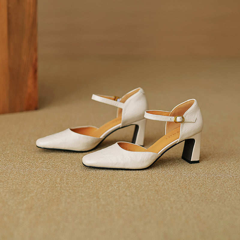 Virelle D’Orsay Leather Heels