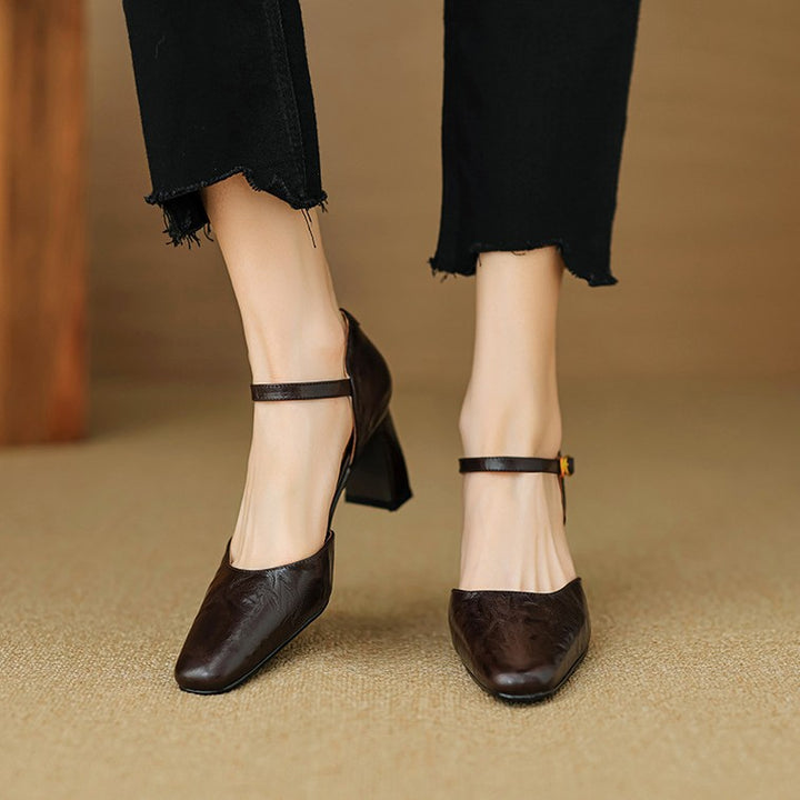 Virelle D’Orsay Leather Heels