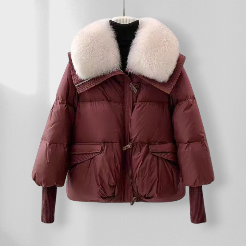 Averne Padded Fur-Collar Jacket