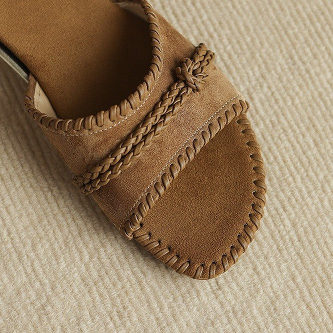 Alba Woven Leather Slides