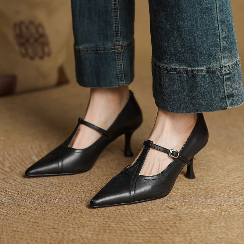 Aveline Lambskin Heels