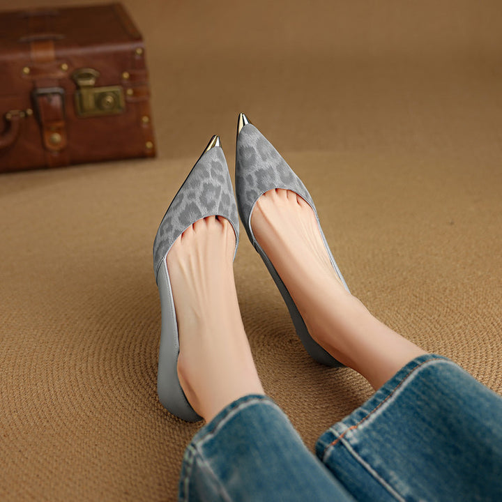 Orlena Leather Sculpt Heels