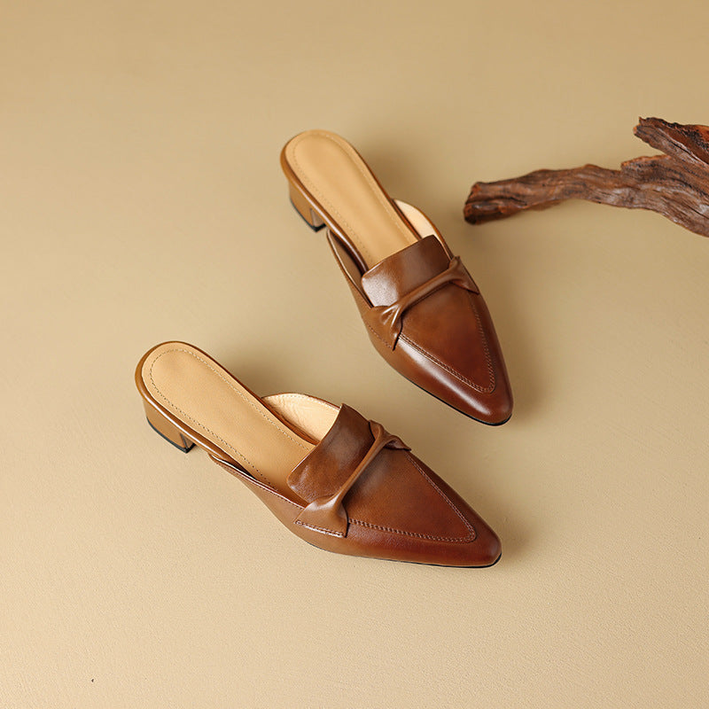 Marloe Pointed Leather Mule