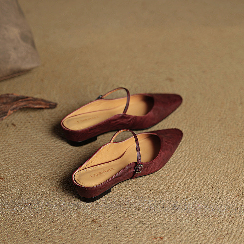 Envara Lambskin Leather Mule
