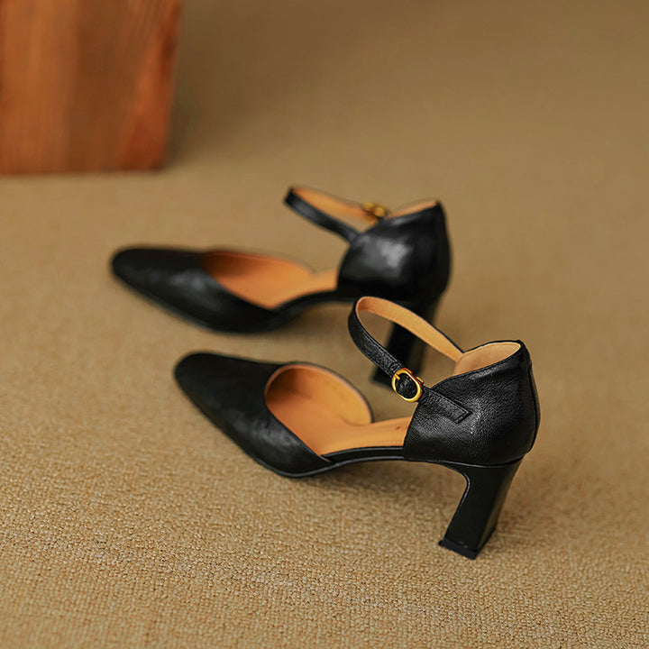 Virelle D’Orsay Leather Heels