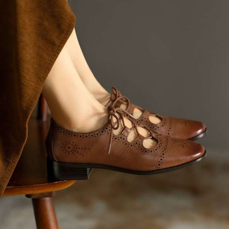 Lucia Brogue Leather Oxfords