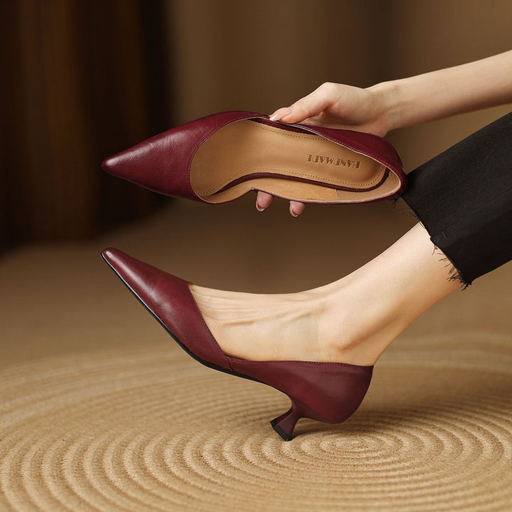 Ceyra Leather Heels