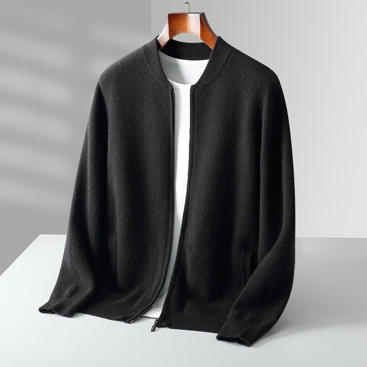 Neyric Wool Stand Collar Cardigan