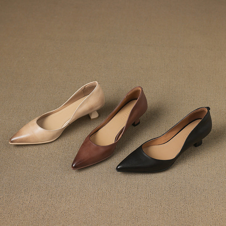 Calenne Leather Heels