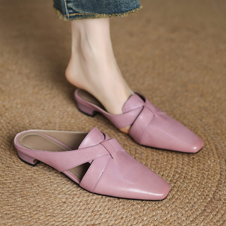 Virelle Cross Leather Mules