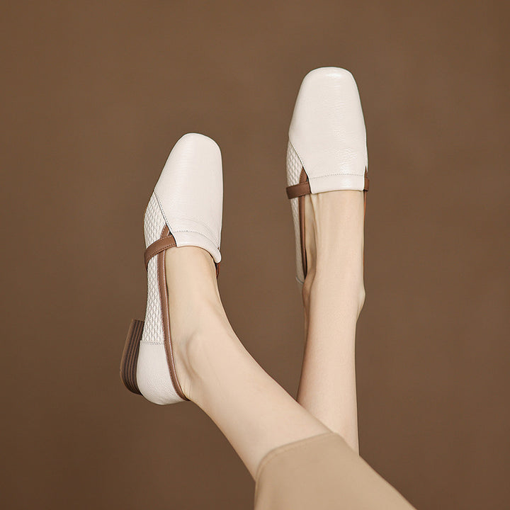 Marvone Low-Heel Leather Loafer