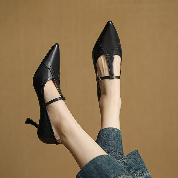 Aveline Lambskin Heels