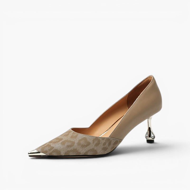 Orlena Leather Sculpt Heels