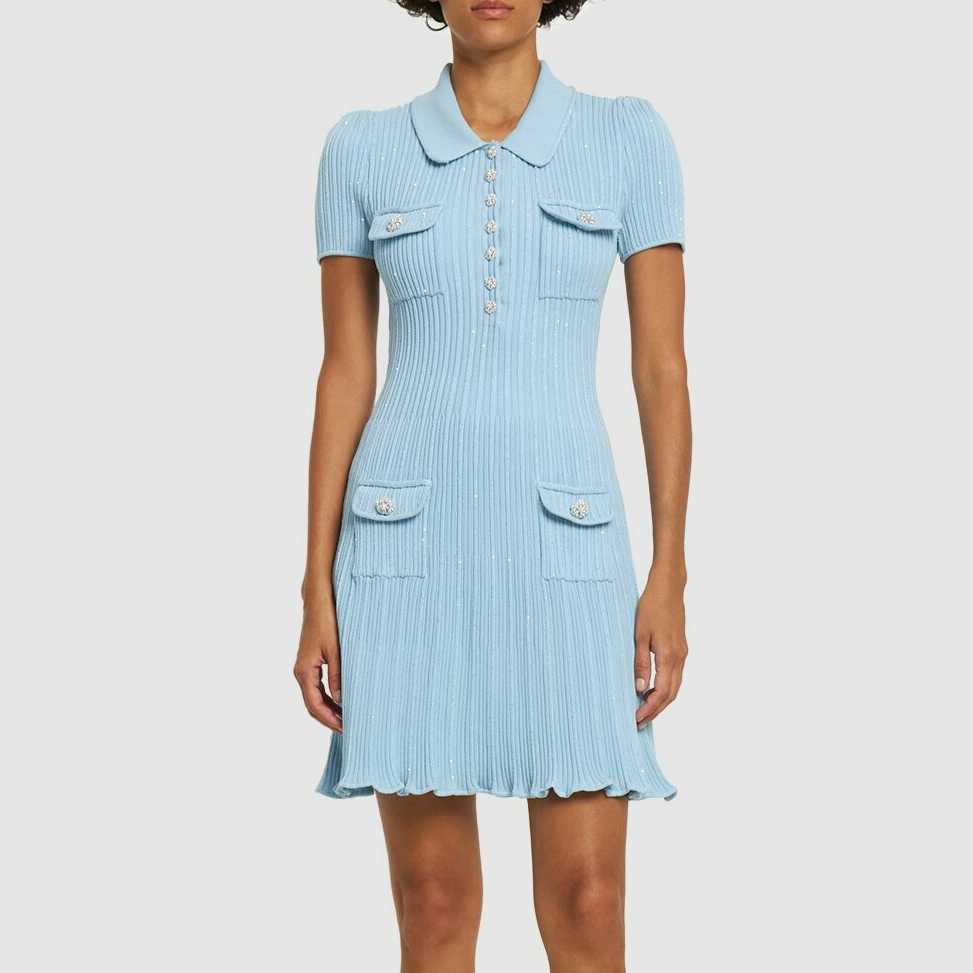 Alvoria Buttoned Knit Dress