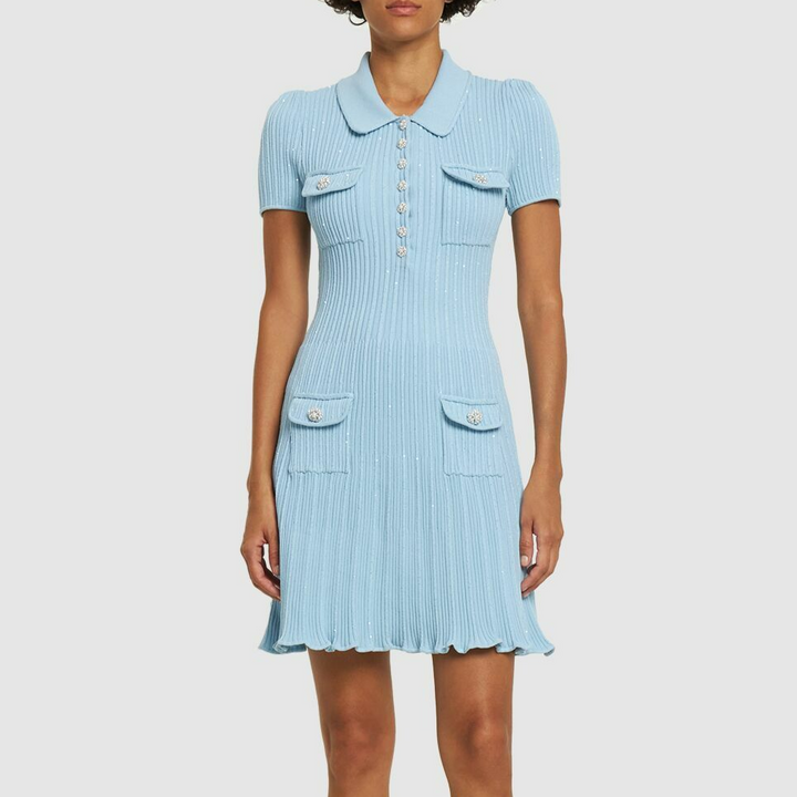 Alvoria Buttoned Knit Dress