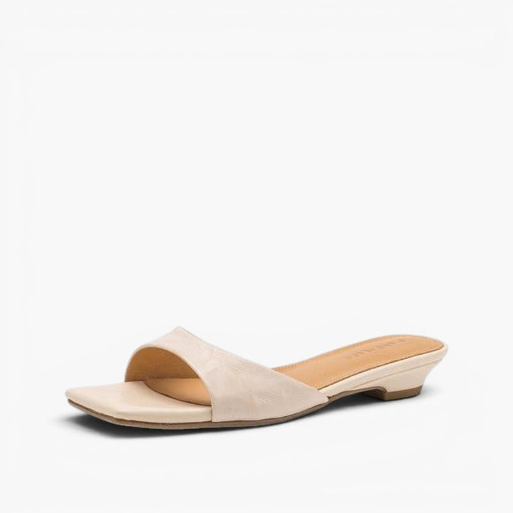 Aline Square-Toe Leather Mules