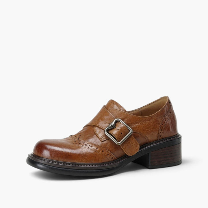 Tessa Monk-Strap Leather Brogues