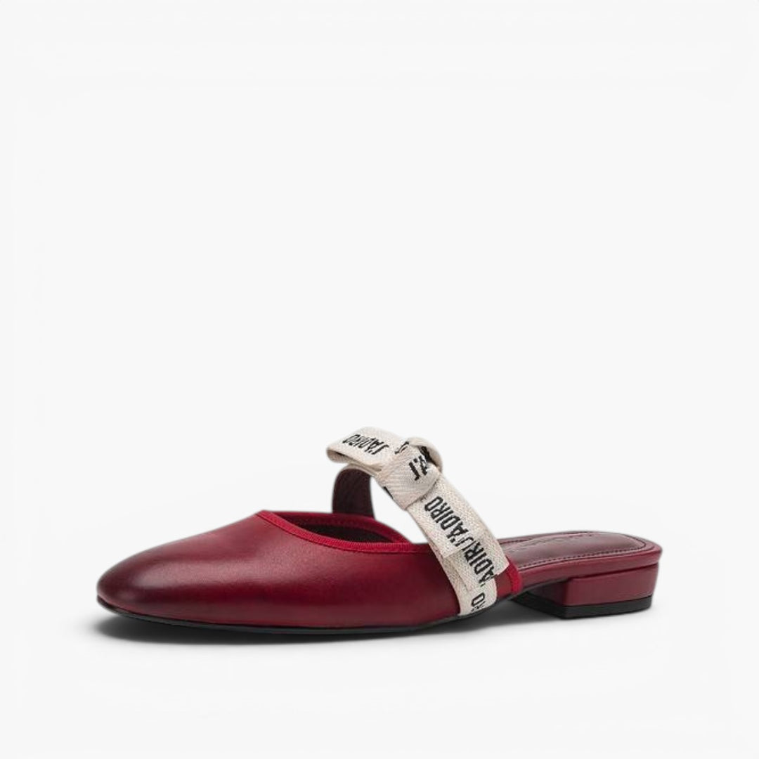 Maelle Bow Leather Mules