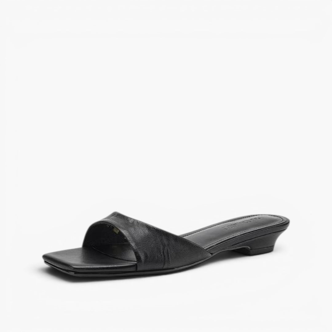 Aline Square-Toe Leather Mules