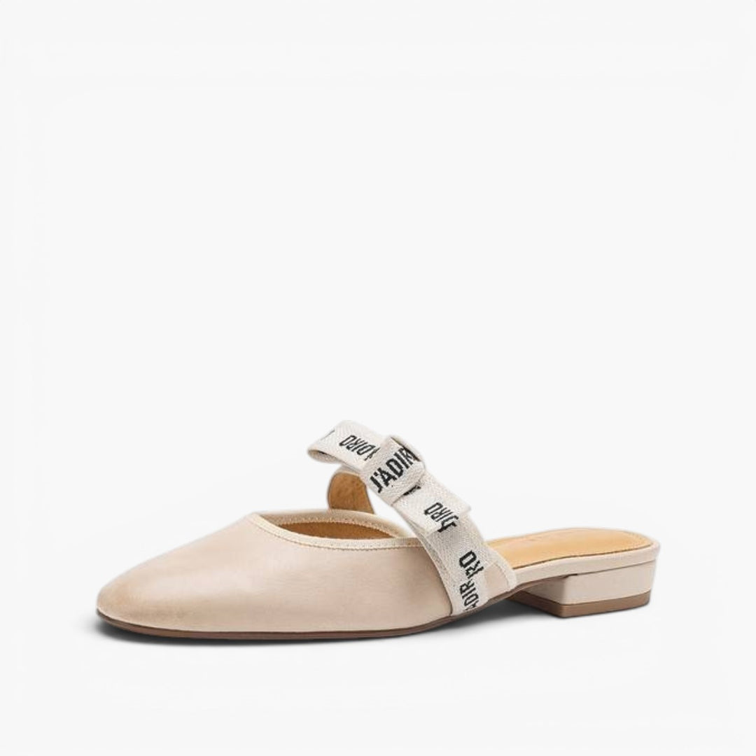 Maelle Bow Leather Mules