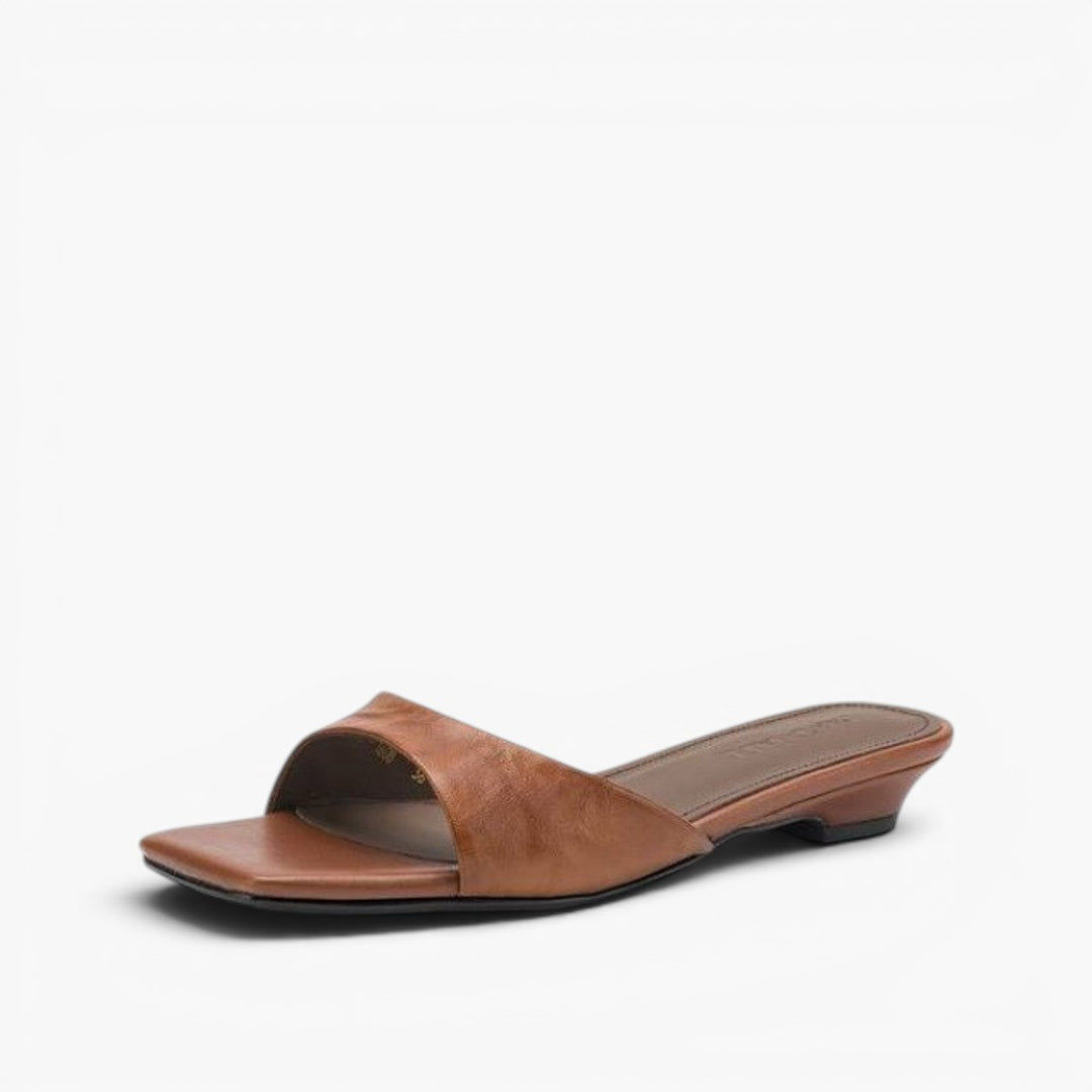 Aline Square-Toe Leather Mules