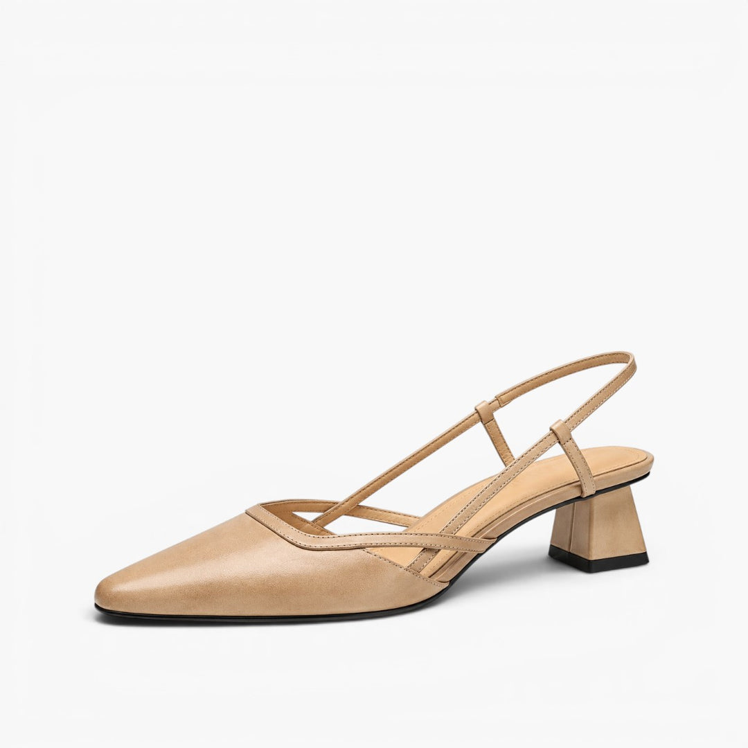 Velune Slingback Leather Heels