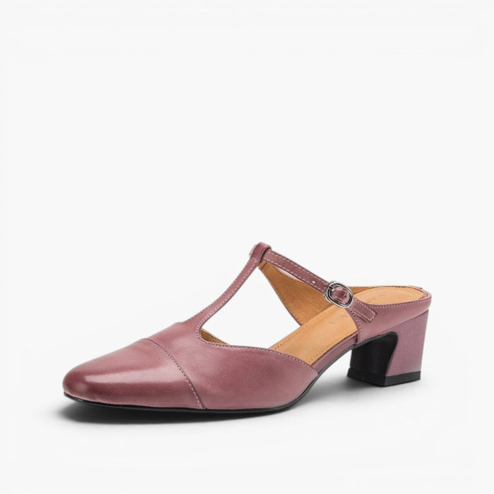 Rovell T-Bar Leather Mules