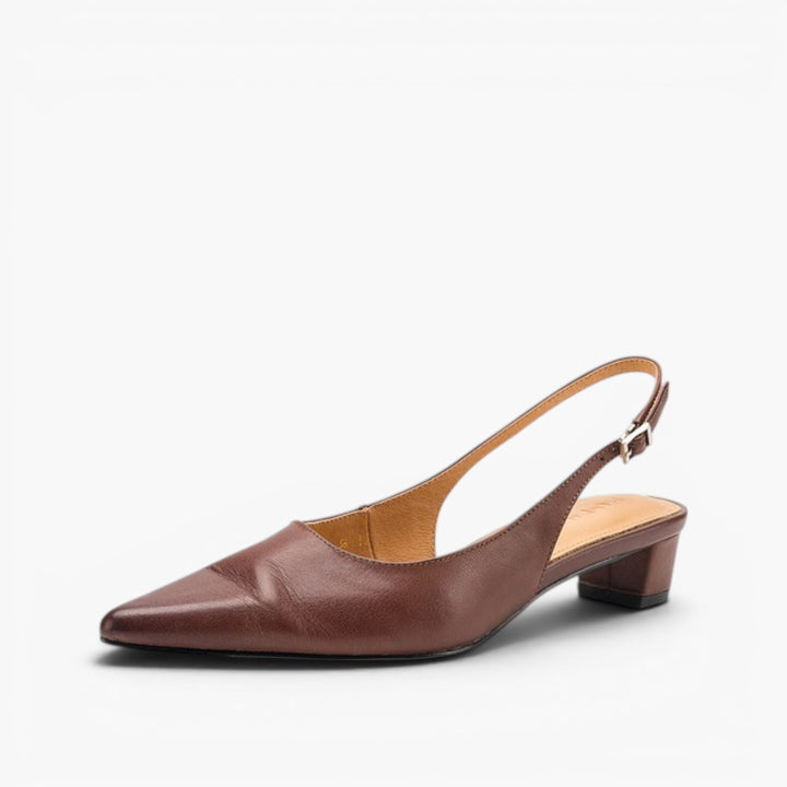 Celest Leather Slingback Heels
