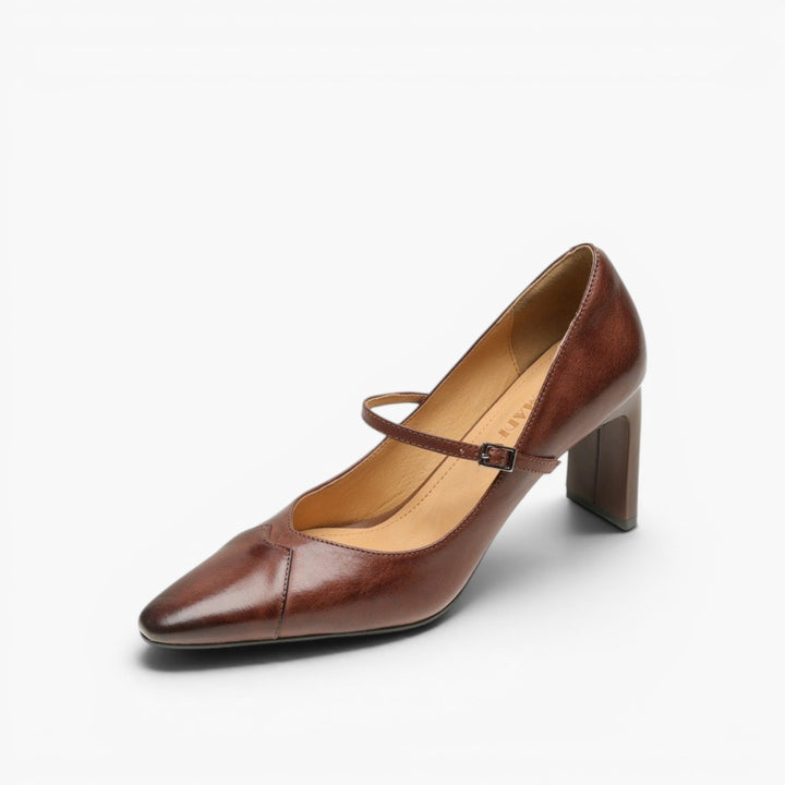 Rivelle Mary-Strap Leather Pumps