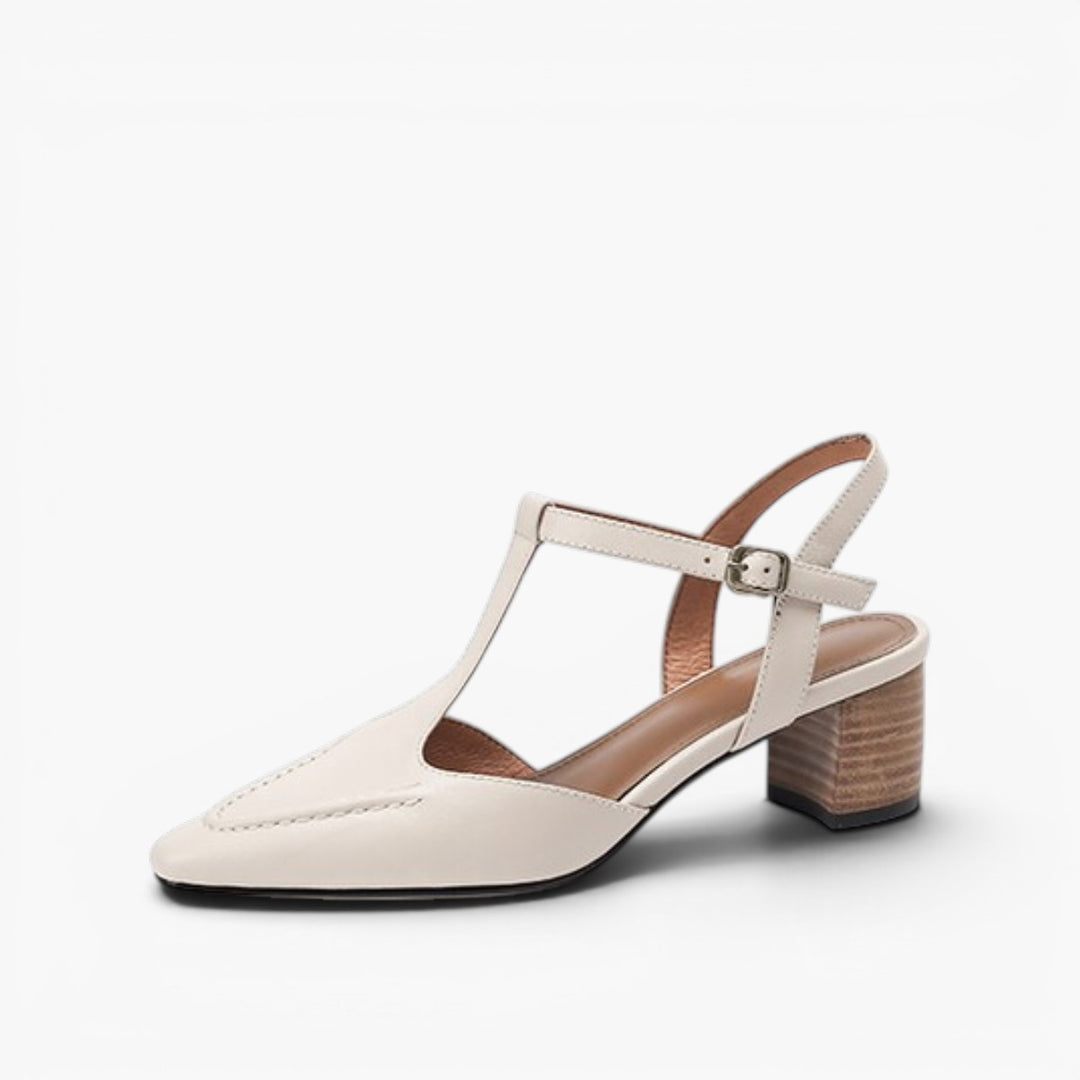 Romira T-Strap Leather Heels