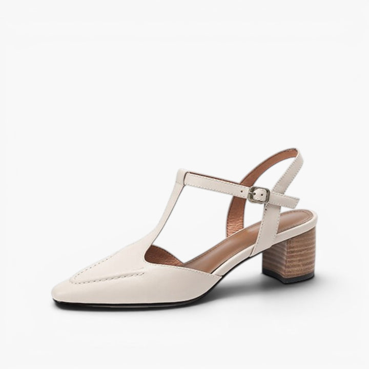 Romira T-Strap Leather Heels