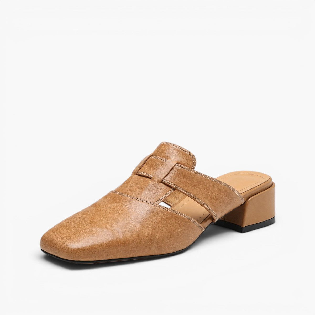 Rosel Square-Toe Leather Mules – NEWLOOKTREND