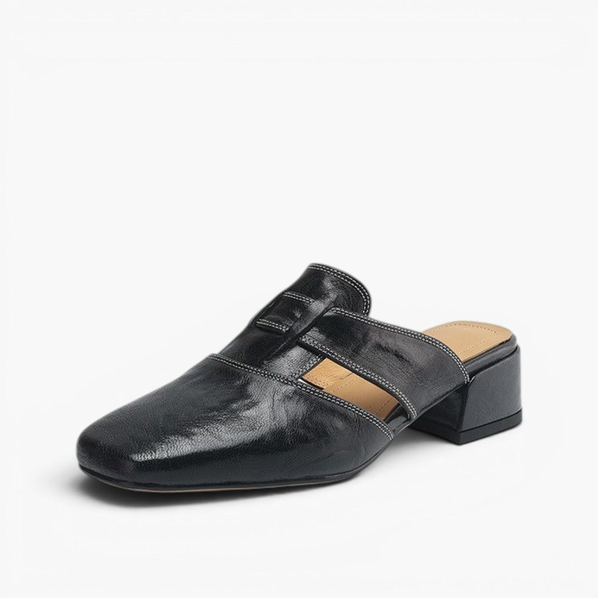 Rosel Square-Toe Leather Mules – NEWLOOKTREND