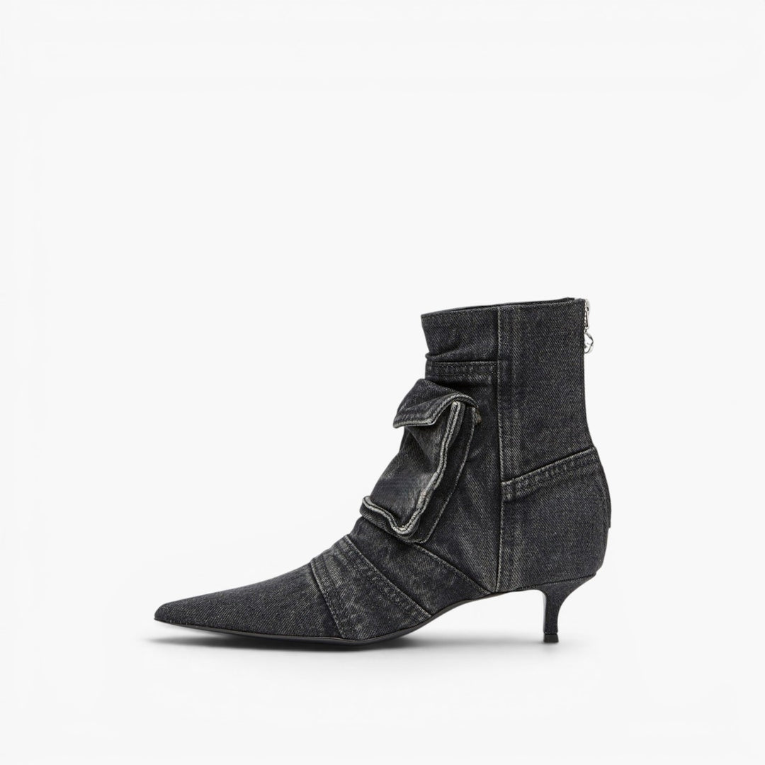 Roux Fold-Pocket Denim Boots