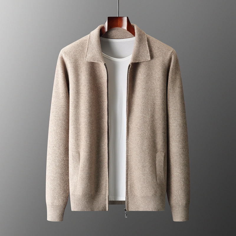 Orvien Wool Collar Cardigan