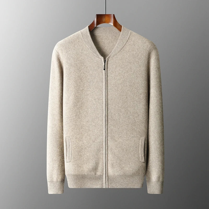 Neyric Wool Stand Collar Cardigan