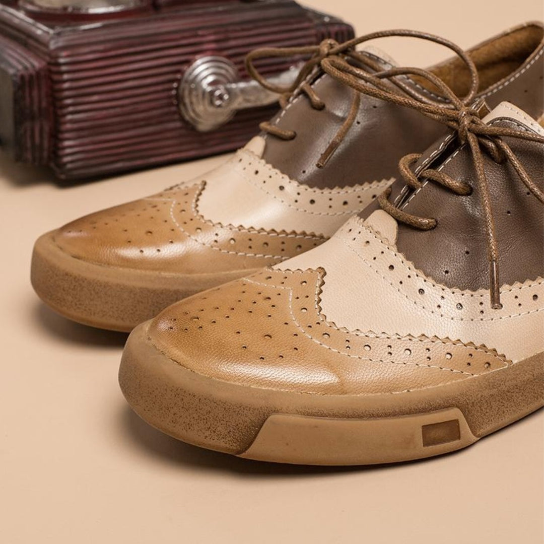 Noriel Brogue Leather Oxfords