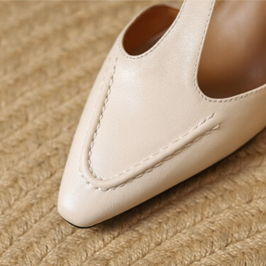 Romira T-Strap Leather Heels