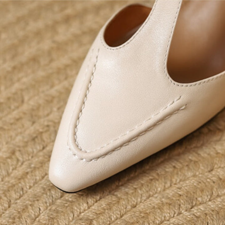 Romira T-Strap Leather Heels