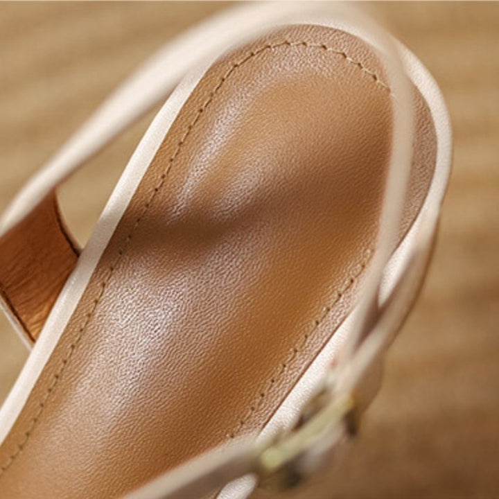 Romira T-Strap Leather Heels