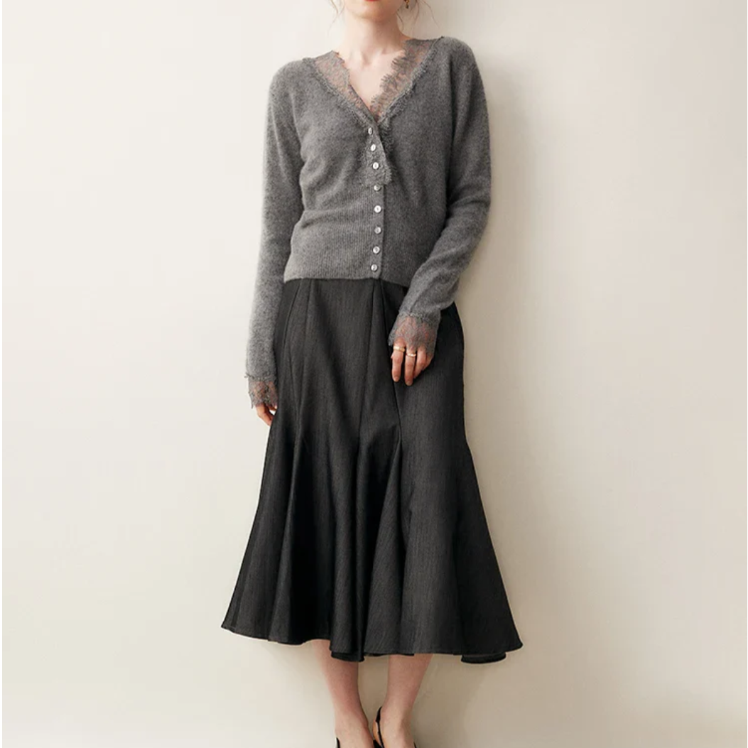 Arlisse Lace Cashmere Cardigan