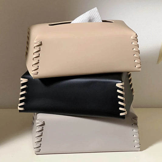 Lattise Leather Tissue Box