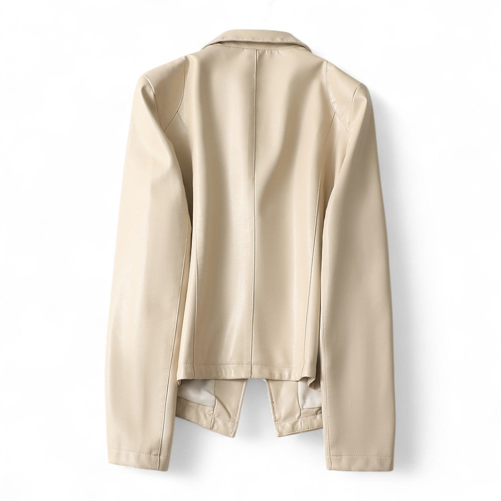 Liora Lambskin Leather Blazer