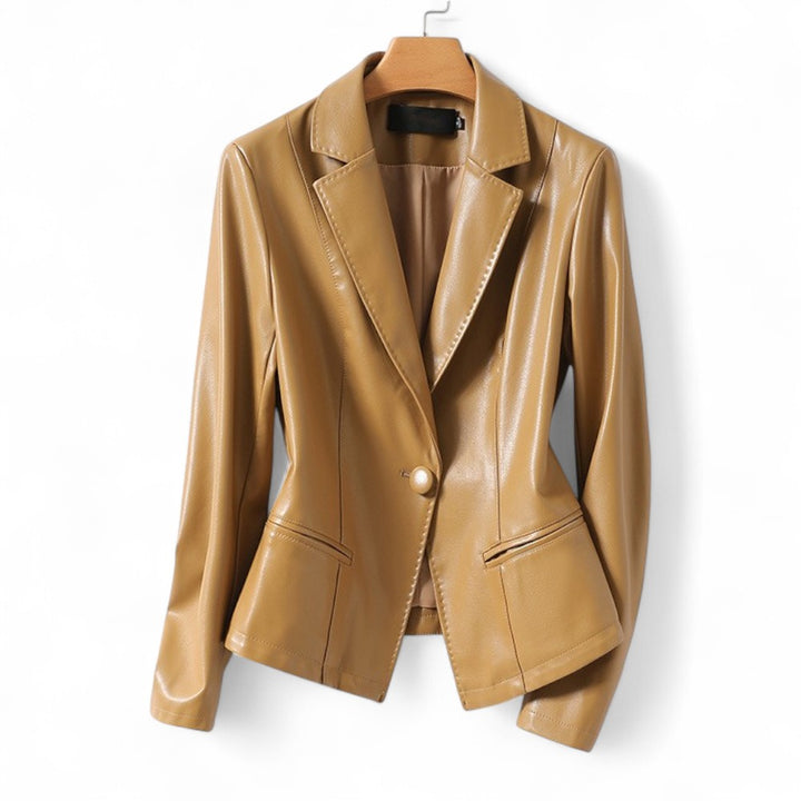 Liora Lambskin Leather Blazer