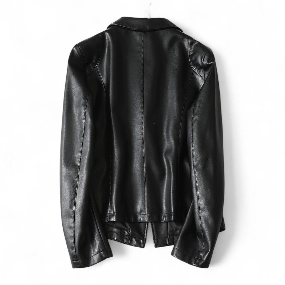 Liora Lambskin Leather Blazer