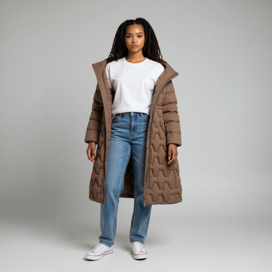 Velmora Quilted Down Coat